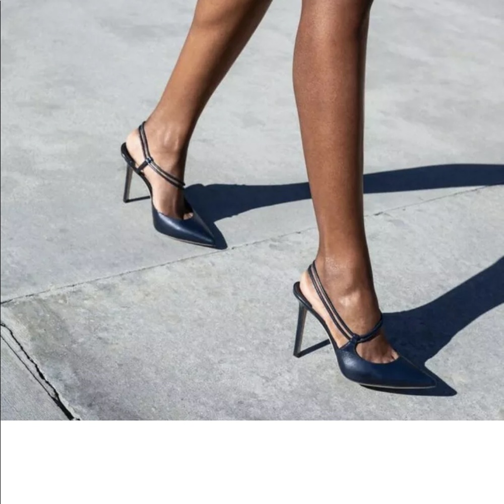 Tamara Mellon Elicit ankle Strap Pumps Navy